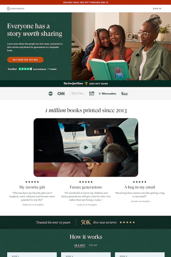 storyworth书籍定制